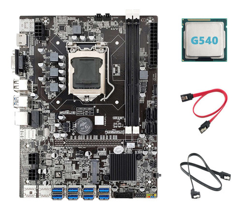 Placa Madre B75 Eth Mining, Adaptador Usb 8xpcie+cpu G540+2x