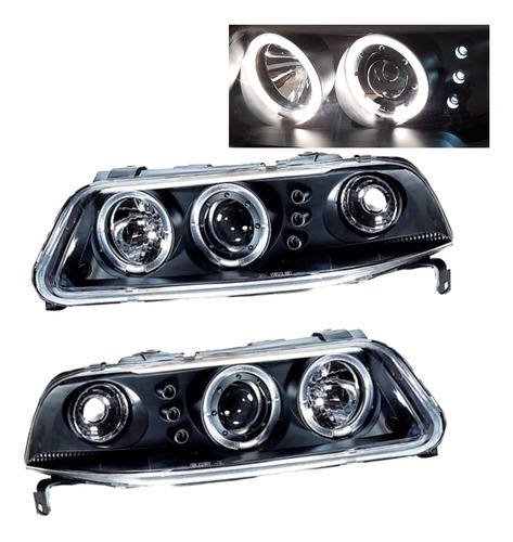 Farol Gol G3 1999 A 2005 Angel Eyes Led Máscara Negra