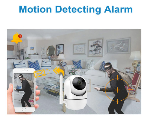 .. 1 Cámara Ip De Vigilancia Wifi Con Rotación De 360º Y