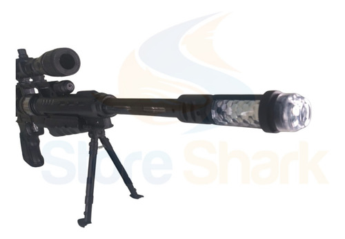 Imagem 6 de 7 de Metralhadora Fuzil Arma Militar Som Luz Mov 68 Cm Não Nerf