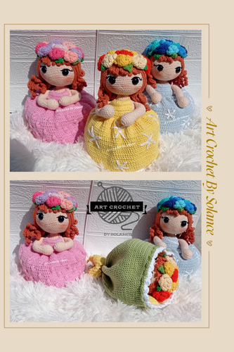 Muñeca Reversible Tejida A Crochet