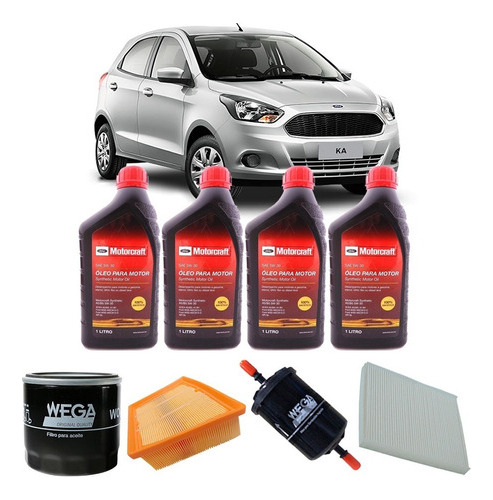 Kit Troca Leo Motorcraft 5w30 Para Ka 1.0 1.5 16v Flex 2016