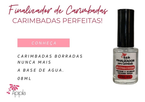Kit Manicure Designer Unhas Apipila Decore Com Carimbo Unhas