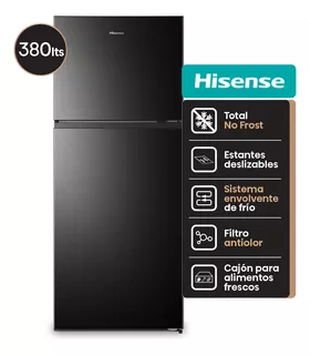 Heladera Top Mount No Frost Hisense 380 litros Rd-49wrb Color Negro