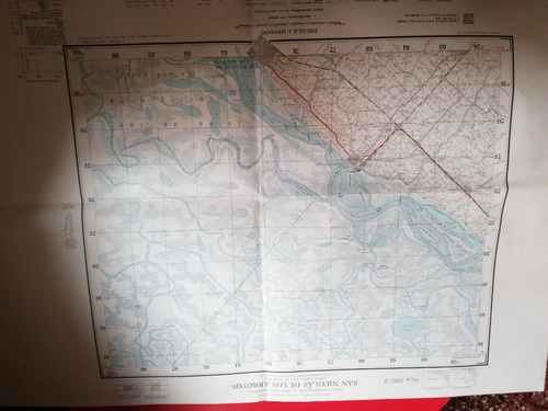 Mapa. Carta Topográfica San Nicolás De Los Arroyos