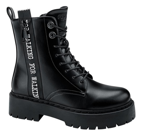 Botas Cortas Militar Con Cierre Belinda Peregrin 1044986 Muj