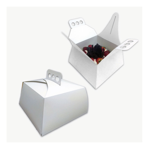 Cajas Para Tortas Chicas Tartas 21x21x11 Pack X 25 U