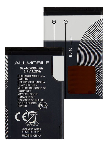 Pila Remplazo Ion Litio Bl-4c Para Nokia 6100 6101 7610
