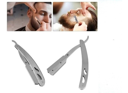 Navaja Profesional De Acero Inoxidable 3 Cuerpos + Gillettes