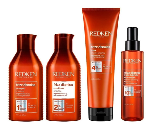 Shampoo Frizz Dismiss 300+ Acondic+ Mascarilla+ Sérum Redken