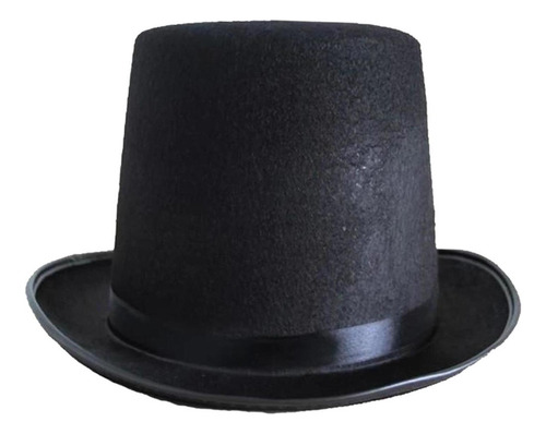 B Sombrero De Copa, Sombrero De Mago De Fieltro Negro,