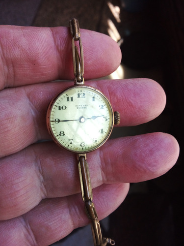 Antiguo Reloj Suizo Civitas Más De 90 Años De Antigüedad Dorado Dorado (Usado)