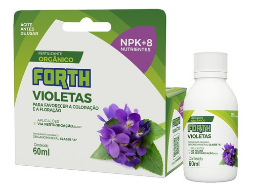 Fertilizante Violetas Forth - 60ml - Floração E Coloração