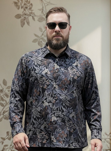 Hh Camisa Manga Completa Para Hombre, Talla Grande, 10xl, Pa