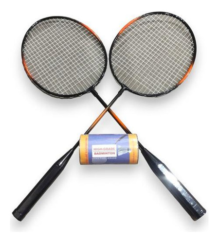 Conjunto Badminton 2 Raquetes E 2 Petecas Com Bolsa