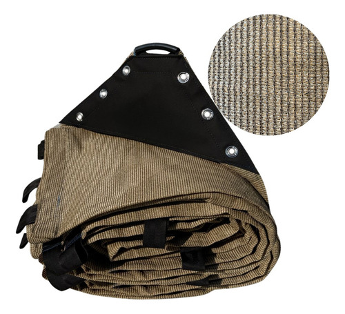 Malla Sombra Reforzada Beige 4x6 M Protección 90% Inmatmex