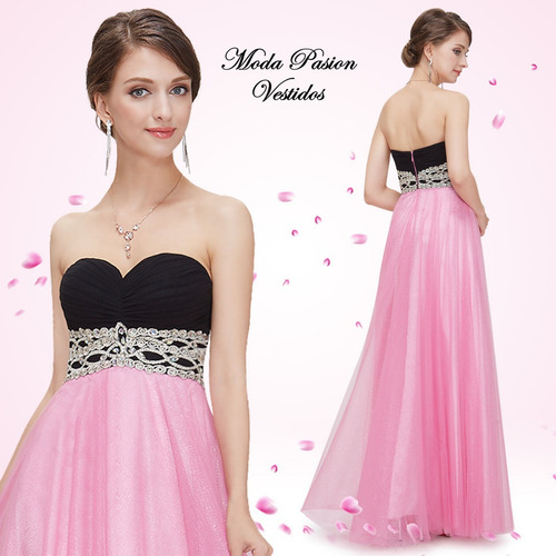 Vestido Largo Egresadas Bodas 15 Años Importad Moda Pasion