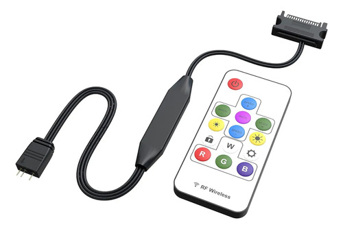 Controlador Rgb Con Control Remoto Para Leds Digitales 5v Negro