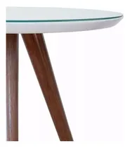 Comprar Mesinha Lateral Ou Canto  Tampo 50cm Laca Branca Tripés