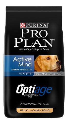 Imagen 1 de 2 de Proplan Active Mind Raza Gde. 15kg+regalo+envío /4pets