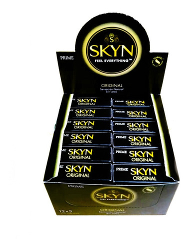 Imagen 3 de 4 de Preservativos Prime Skyn 12 Cajitas X 3 Unidades Sin Latex