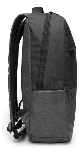 Mochila Wagner Baviera Porta Notebook 17 Lts Color Gris Oscuro Diseño De La Tela Liso