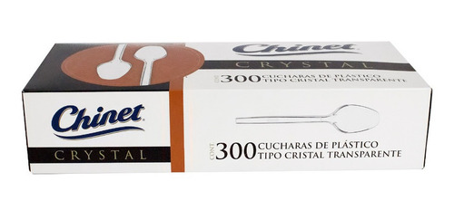 Imagen 3 de 5 de 300 Cucharas Desechables Premium Chinet Cut Crystal Grande