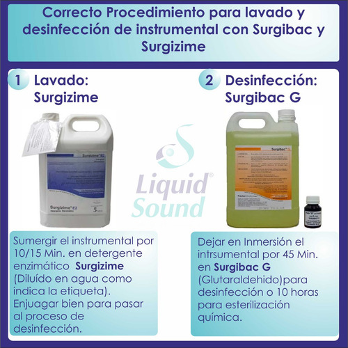 Surgibac G - Glutaraldehído Al 2,5% Botella X 1 Lt
