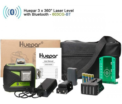 Imagen 4 de 6 de Nivel Láser Huepar 3d - 12 Líneas Con Bluetooth