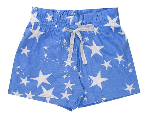 Shorts Fru - Fru Estampado Infantil Menina Azul - Fantoni