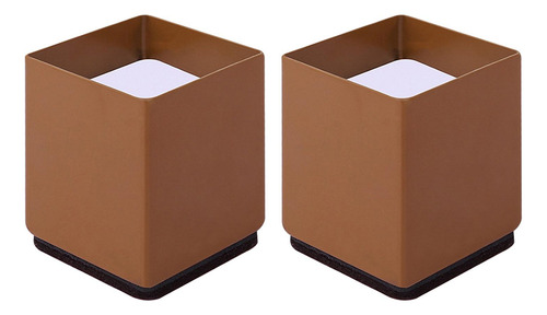 Pie De Pata De Muebles Autoadhesivo Cuadrado 6x5cm Marrón