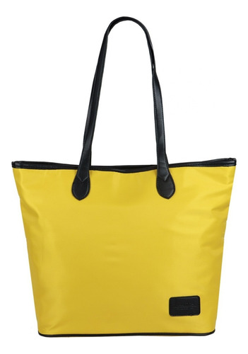 Bolsa Tote, Marca Náutica Con Mascada De Diseño De La Tela Amarillo