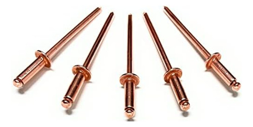 100 Copper Pop Rivets 1/8 Diameter Copper Mandrel Blind...