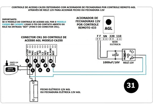 Imagem 3 de 4 de Fecho Elétrico Agl 12v Para Batente Fechaduras Convencionais