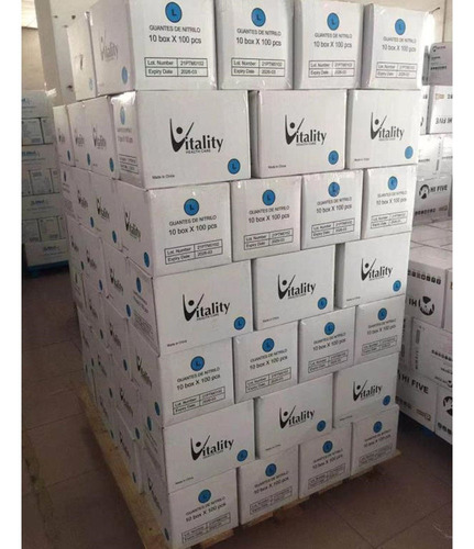 Imagen 4 de 7 de Guantes De Nitrilo Vitality Desechables Cajon X 1000 Unid.