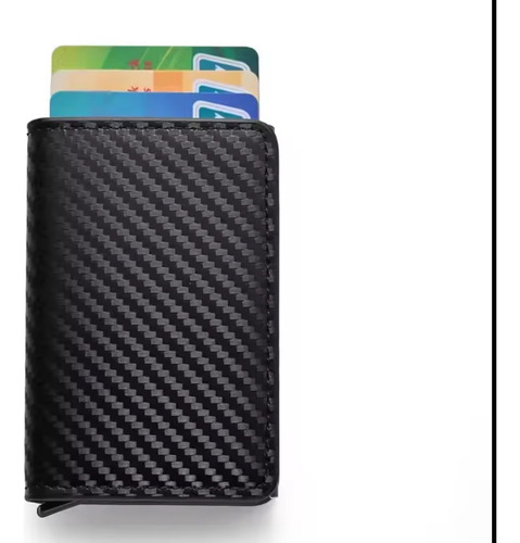 Tarjetero Inteligente Rfid Aluminio Con Cuero Sintético Verde Limón