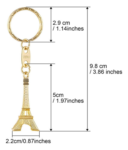 12pçs Mini Chaveiro Modelo Paris, Lembranças Francesas,