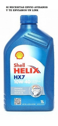 Aceite Shell Helix Hx7 10w40 Semisintetico X1 Litro
