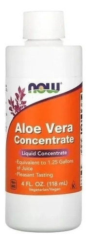 Aloe Vera Concentrada (118 ml) Sabor Súper concentrado de Now Foods