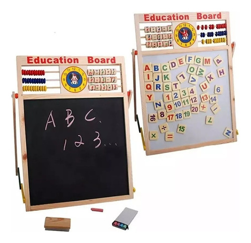 . Tablero Infantil Magnético 2 En 1 Con Accesorios