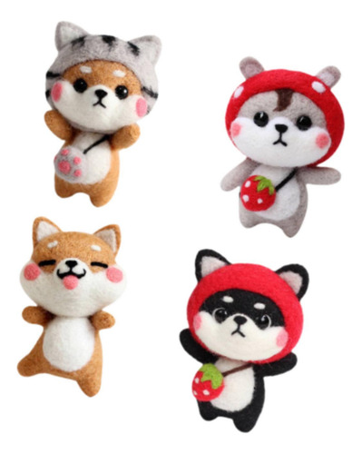 Felting Kit Animal Doll Felting Set Con Juego De 4 Uds.