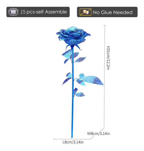Rompecabezas De Metal 3d Piececool Modelo Flores Falsas