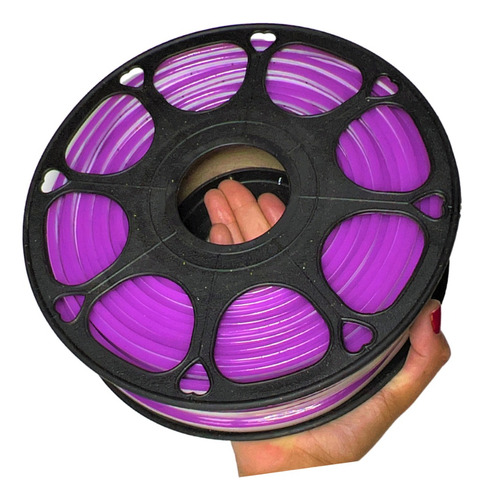 50 Metros Inteiro Mangueira Fita Led Neon 12v Flexível Roxo