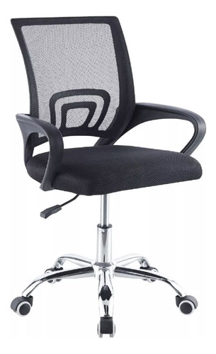 Silla De Escritorio Ergonomica Negra Tapizado Mesh Oficina