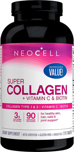 Neocell Péptidos Súper Colágeno + Vitamina C Biotina X 270c