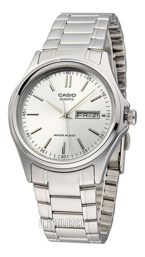 Reloj Casio Analógico Doble Fechador Mtp-1239d Acero