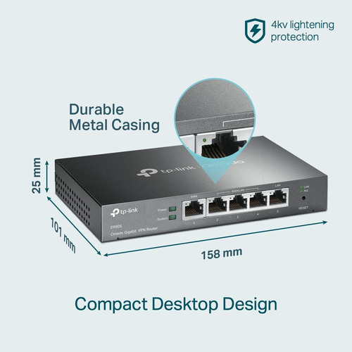 Enrutador Vpn Tp-link Er-605 Gigabit Con Balanceo De Carga D