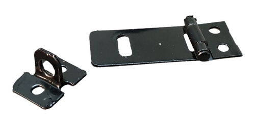 24 Trabas Porta Candado Hierro Charolado 1 1/2´´ - 38mm Color Negro