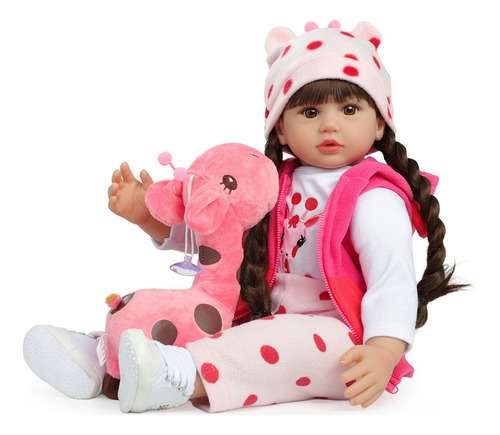 60cm Muñeca De Bebé Reborn Bebé Niña De Silicona Y Algodón