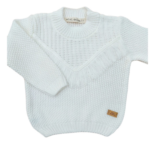 Sweater Flecos Mini Anima Abrigo Tejido Bebe Kids Natural